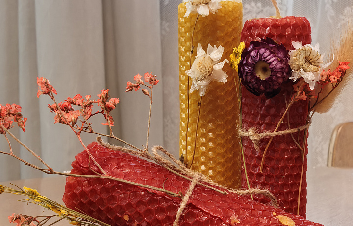 Мастер-класс свечи из вощины